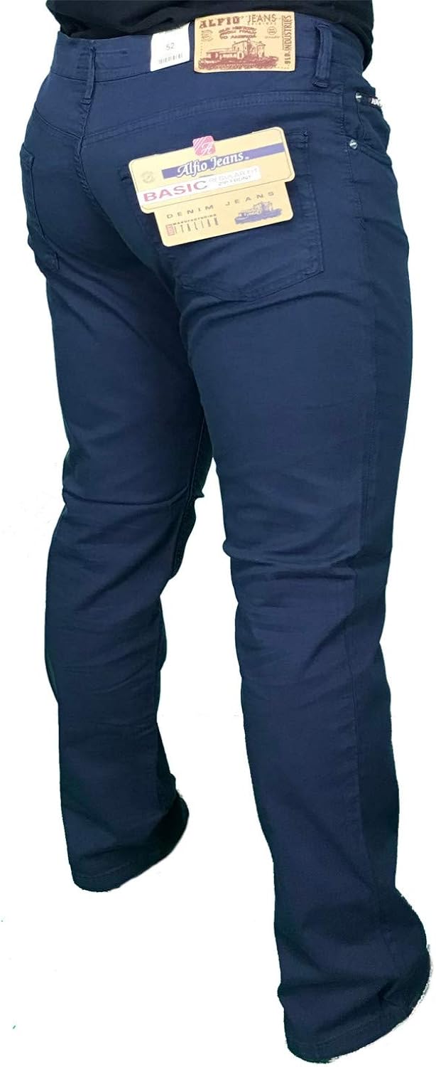 Alfio Pantalone da Uomo Estivo in Cotone 5 Tasche Elasticizzato Made in  Italy Blu Abbigliamento Uomo berjaya.edu.my