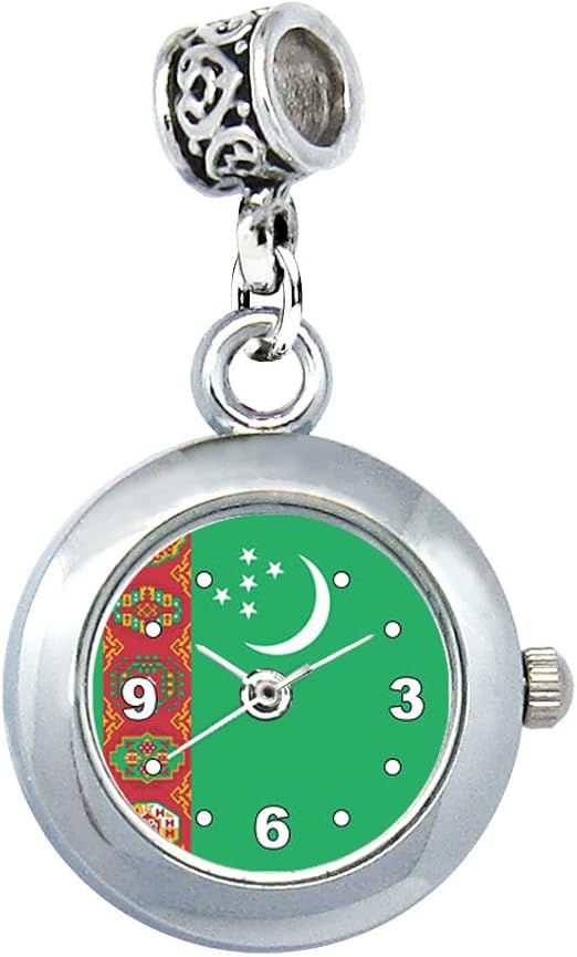 Turkmenistan Bandiera Bead Orologio Per Collana O Braccialetto Timest Amazon It Orologi