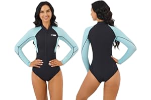 MWTA Women Shorty 2.0mm Neoprene Wetsuits Front Zipper for UV Protection Surfing Diving Snorkeling Kayaking etc Water Activities