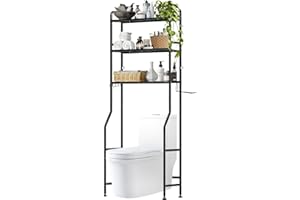 YOSE Over Toilet Storage Rack - 3 Tiers Metal Over Toilet Bathroom Organizer Shelf, Over The Toilet Storage Cabinet with Pape