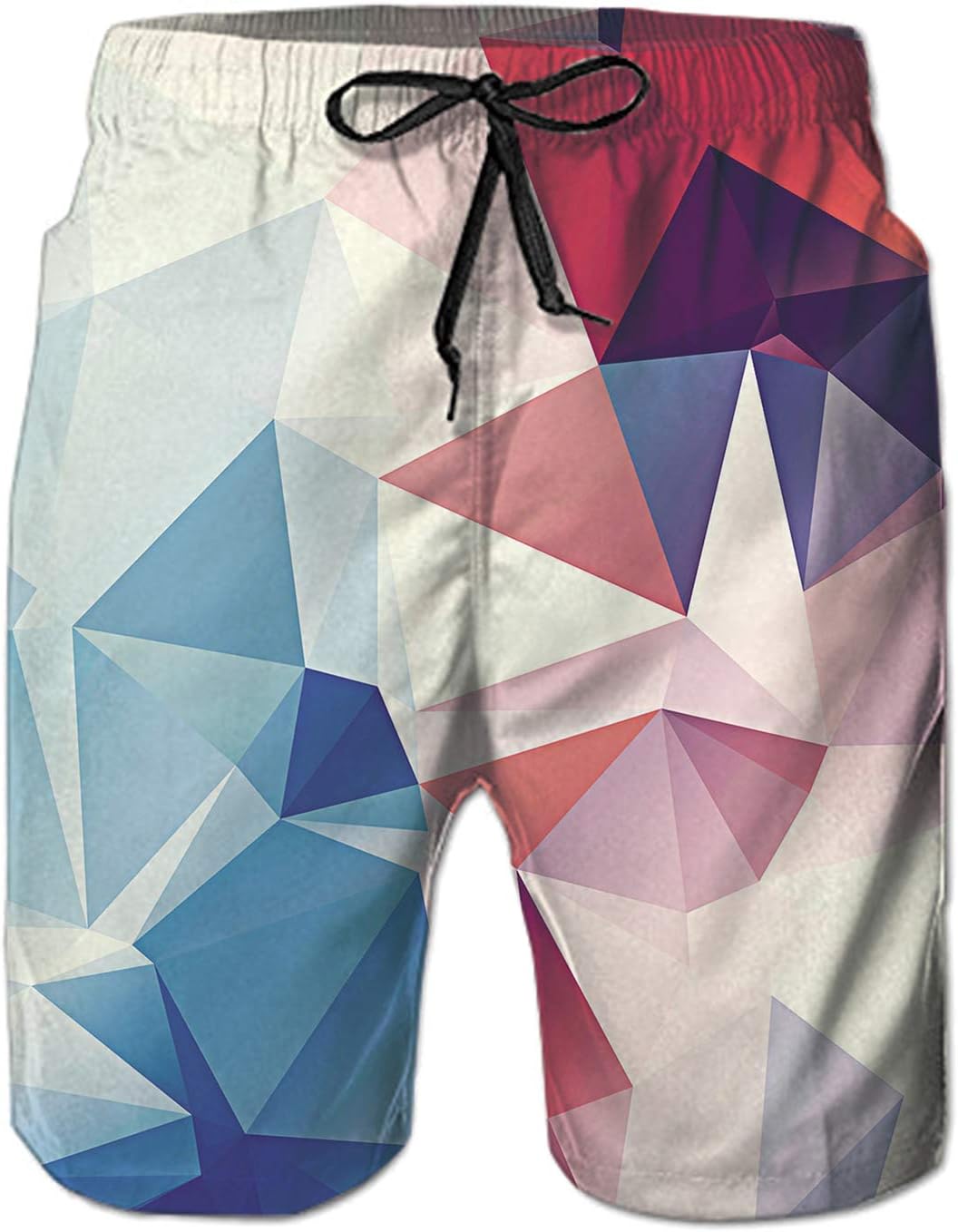 Mens Swim Shorts Funny 3D Print Swimming Trunks Quick Dry Summer Casual Surf Board Beach Shorts with Mesh Lining S-3XL