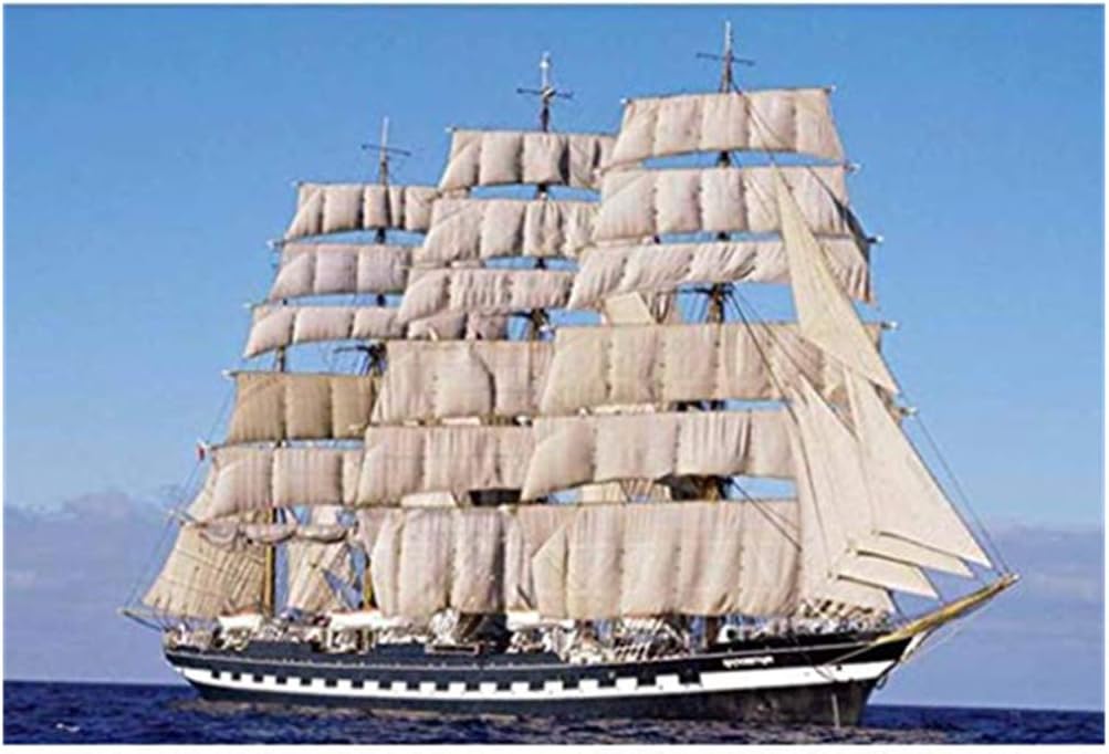 OhradWord 1000 Piece Landscape Jigsaw Puzzle for Kids Adult, Navigation Sailboat Large Puzzle Game Toys Gift (B, 29.53 x 19.69inch)