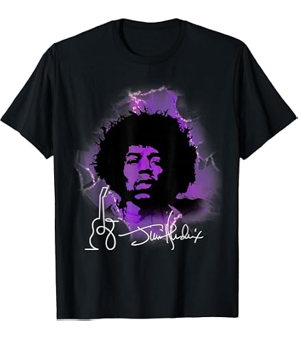 Amazon.com: Jimi Hendrix Official Black Spiral T-Shirt : Clothing