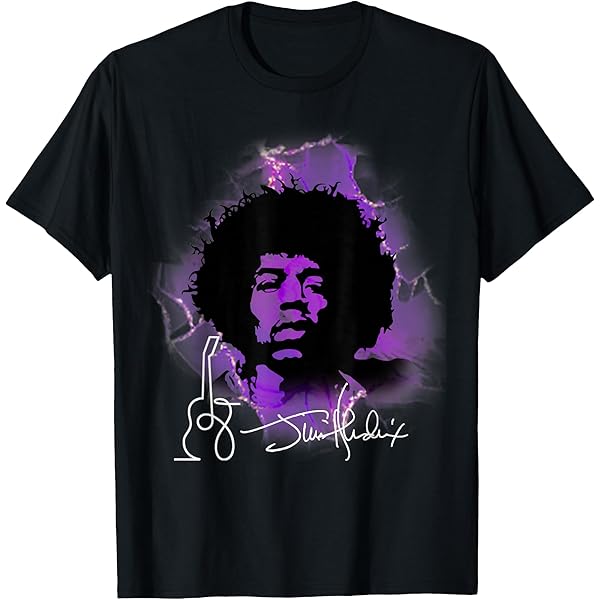 Amazon.com: Jimi Hendrix Official Black Spiral T-Shirt : Clothing