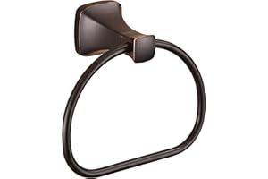 KOCUUY Bronze Towel Holder, Oil Rubbed Bathroom Towel Ring, Bath Hand Towel Hangers Wall Mounted Farmhouse Rustic ORB