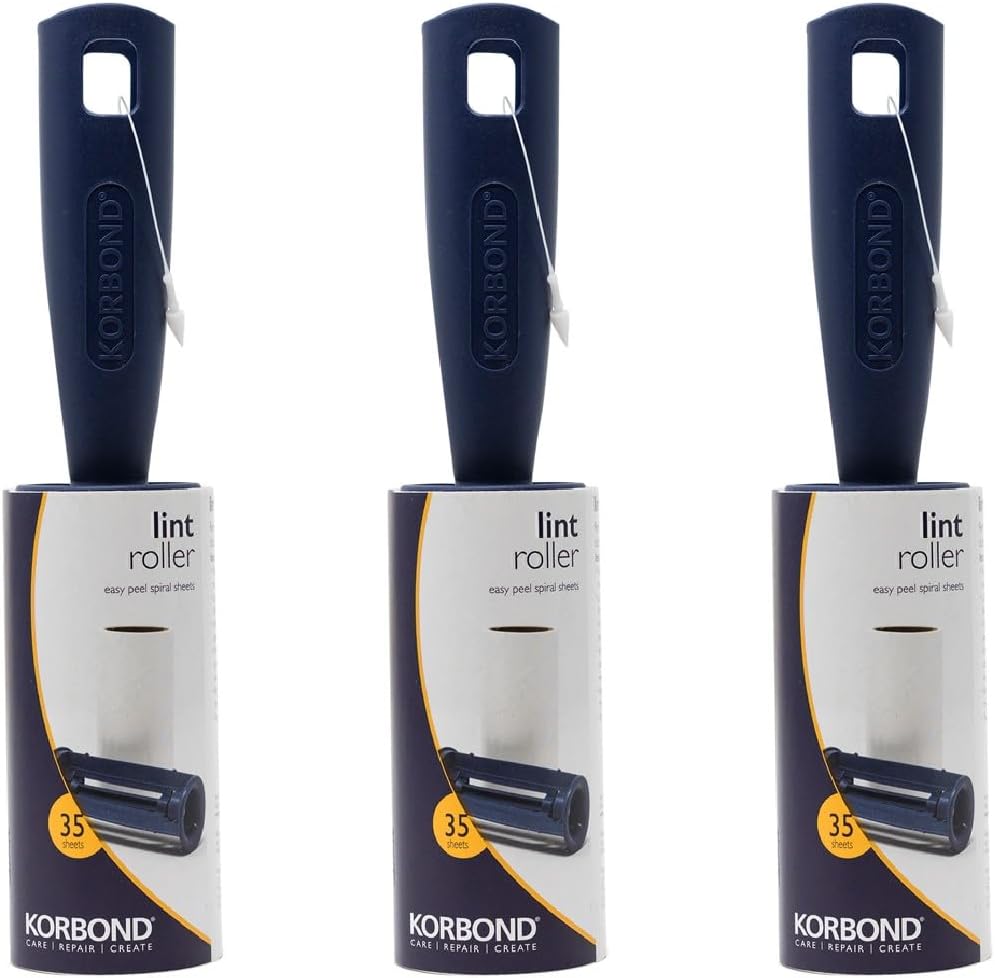 Korbond 3 Pack Lint Rollers 105 Sheets Pet Hair Remover Clothes