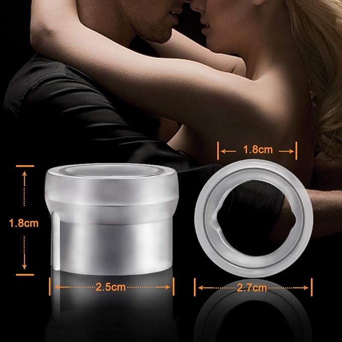 FONDLOVE Doble Anillo para el Pene de Silicona Pré putiaux Ampliar ...