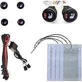 SONSM 12V Universal 3 Level Circular Switch 4pcs Carbon Fiber Universal Car Heated Heating Heater Seat Pads Winter Warmer Sea