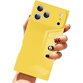 LSL Retangle Case Designed for iPhone 17 Pro Max - Yellow | Soft TPU Bumper Anti-drop Anti-scratch Shock Absorption Protective Slim Cover for Women Girls Men