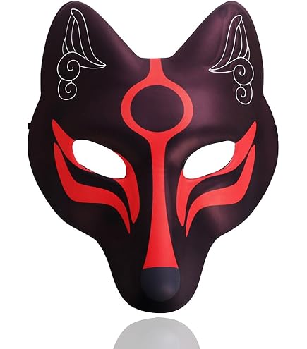 Amazon.com: Generic Japanese Kitsune Fox Mask - Mythical Creatures