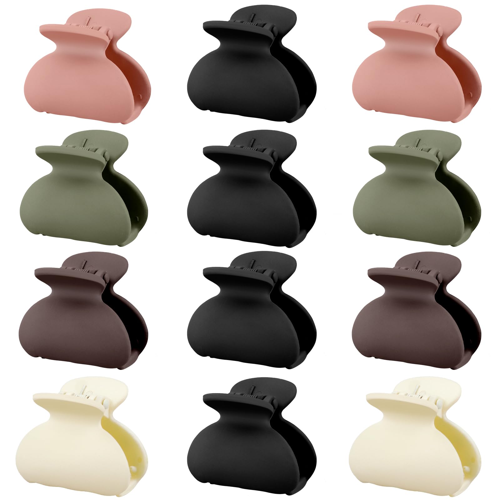 Kavya Small Hair Clips Women, Hair Clips Claw Non-Slip Matte Hair Clip For Girls Kids Mini Small Claw Clips For Fine Thick Thin Hair 12 Pcs (Green) — image 1