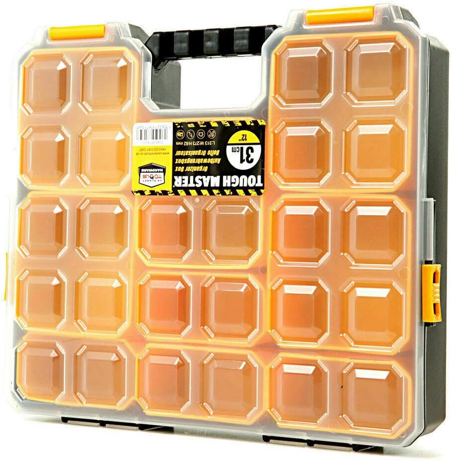 12"/31cm Tool Organiser Storage Case Toolbox DIY Screw Plastic Case Box Handle