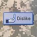 DISLIKE PVC Rubber Morale Patch by NEO Tactical Gear Morale Patch Dislike Button Facebook