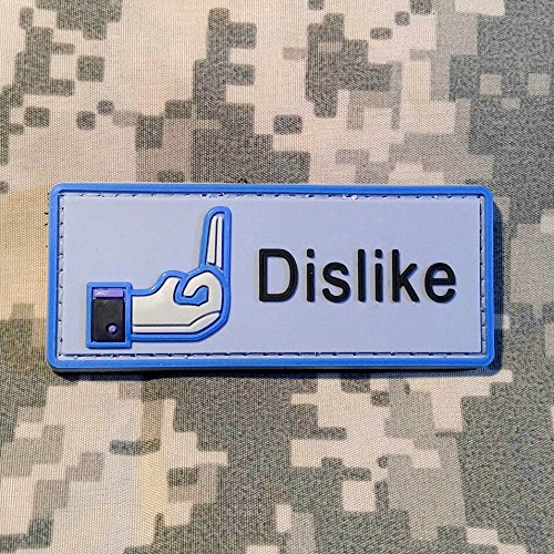 DISLIKE PVC Rubber Morale Patch by NEO Tactical Gear Morale Patch Dislike Button Facebook