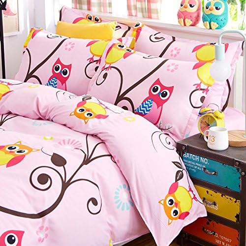 FY Home Decora Purple Building Pillowcase Quilt Duvet Cover Bedding Set 3pc 3 Size (Single, As picture)
