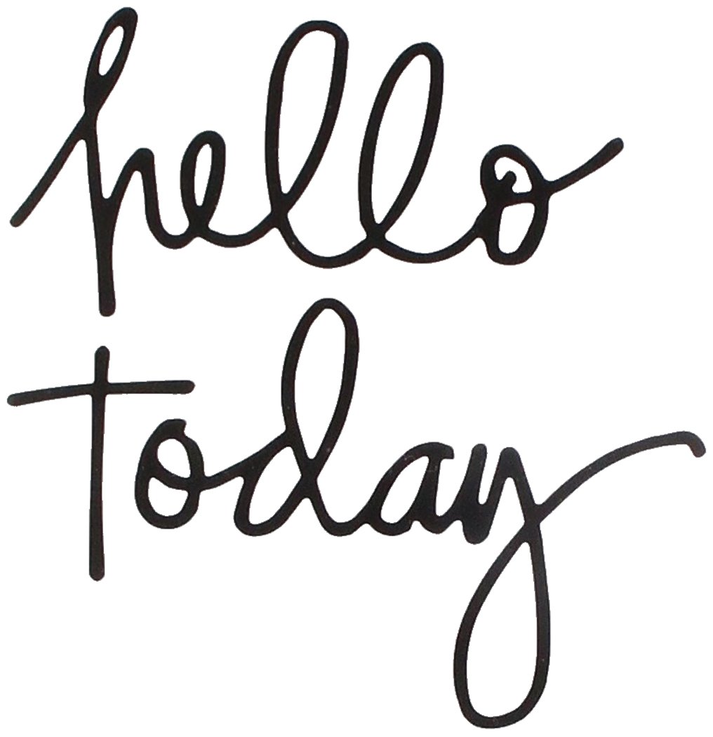 Simple Stories Carpe Diem Hello Today Black Planner Decal, Synthetic Material, 17.6 x 11 x 0.1 cm