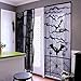 OurWarm 2Pcs Halloween Curtains 84 Inches Long, Spider Web Bats Halloween Black Lace Door Curtains, Halloween Kitchen Curtains, Halloween Curtains for Living Room Halloween Window Decor, 40 x 84 Inch