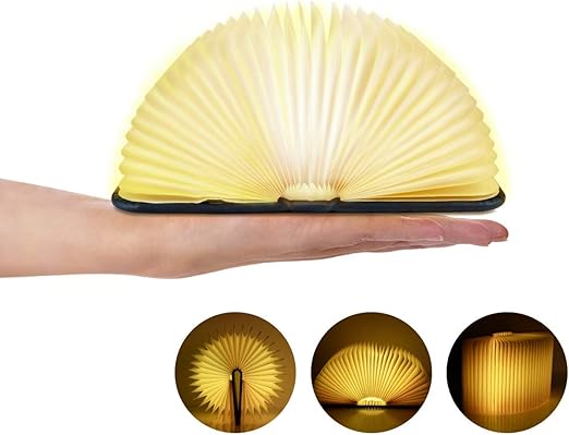 led lampara de libro plegable mini lampara portatil de libro luces recargable 800mah usb lampara de noche lampara decorativa de mesa evilto lampara