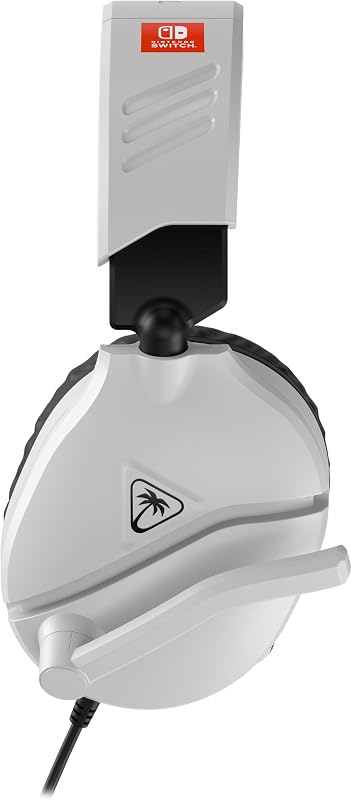 Recon 70 Blanc Nintendo Casque Gaming Filaire Licence Officielle pour Nintendo Switch 2 avec Microphone à Bascule, Ajustable, Design léger, Commandes sur Le Casque