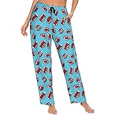 PrelerDIY Women Comfy Pajama Pants Stretch Sleepwear Lounge Pants With Pockets & Drawstring