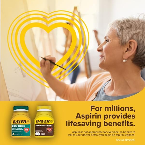 BAYER ASPIRIN LOW DOSE 81 MG, ENTERIC COATED TABLETS, DOCTOR RECOMMENDED, SECONDARY PREVENTION OF CARDIOVASCULAR DISEASE, 300 SAFETY COATED TABLETS