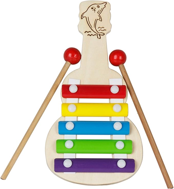 Xilófono mazos Xilófono Stick" Juguete musical para niños instrumento de percusión Guitarra