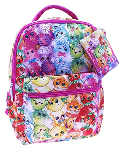 Shopkins 16 backpack with zipper case