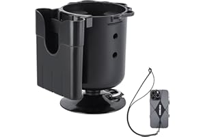 CAMULAND SUP Paddle Board Cup Holder with Rubber Tab, Multi-Functional and Anti-toppling Cup Holder Phone Holder Fishing Tool and Lures Storage, Stand Up Paddle Board Accessories Includes Action Mount