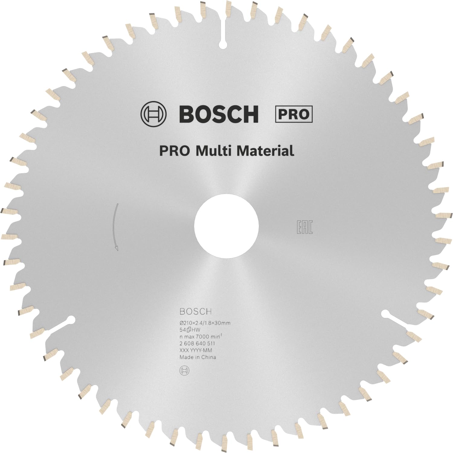 Bosch 1x PRO Multi Material Circular Saw Blade for Corded Hand-Held Saws (for Aluminium, Plastics, Ø mm, Professional Accessory Hand-Held Circular Saw)