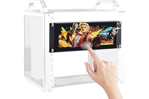 GeeekPi 7.84 inch 1280x400 LCD Touch Screen 2U Rack Mount Monitor for DeskPi RackMate T0/T1/T2/T0 Plus/T1 Plus Server Cabinet