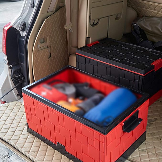 Amazon 折りたたみ車のトランク 収納ボックス 家庭用多機能収納ボックス 車用大型収納ボックス 家庭用グローブボックス 白 収納ケース ボックス オンライン通販