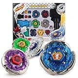 Metal Master Fusion Storm Pegasus/Flame Libra/Earth Eagle/ Lightning L-Drago with 4D Launcher Grip Gyro Top Set