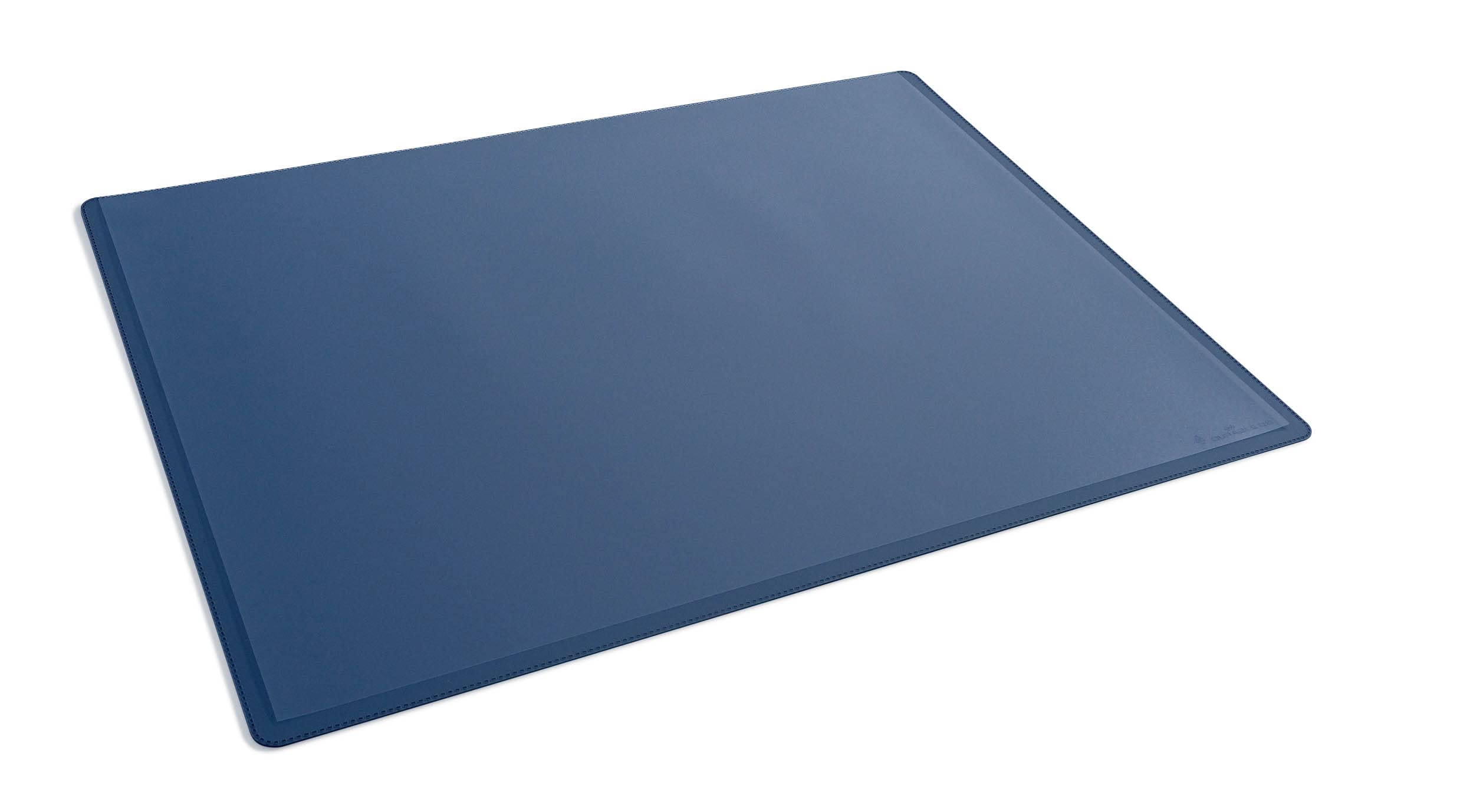 Durable Desk Mat with Transparent Cover 53 x 40 cm, Non-Slip, Polypropylene,Made in Germany, Dark Blue