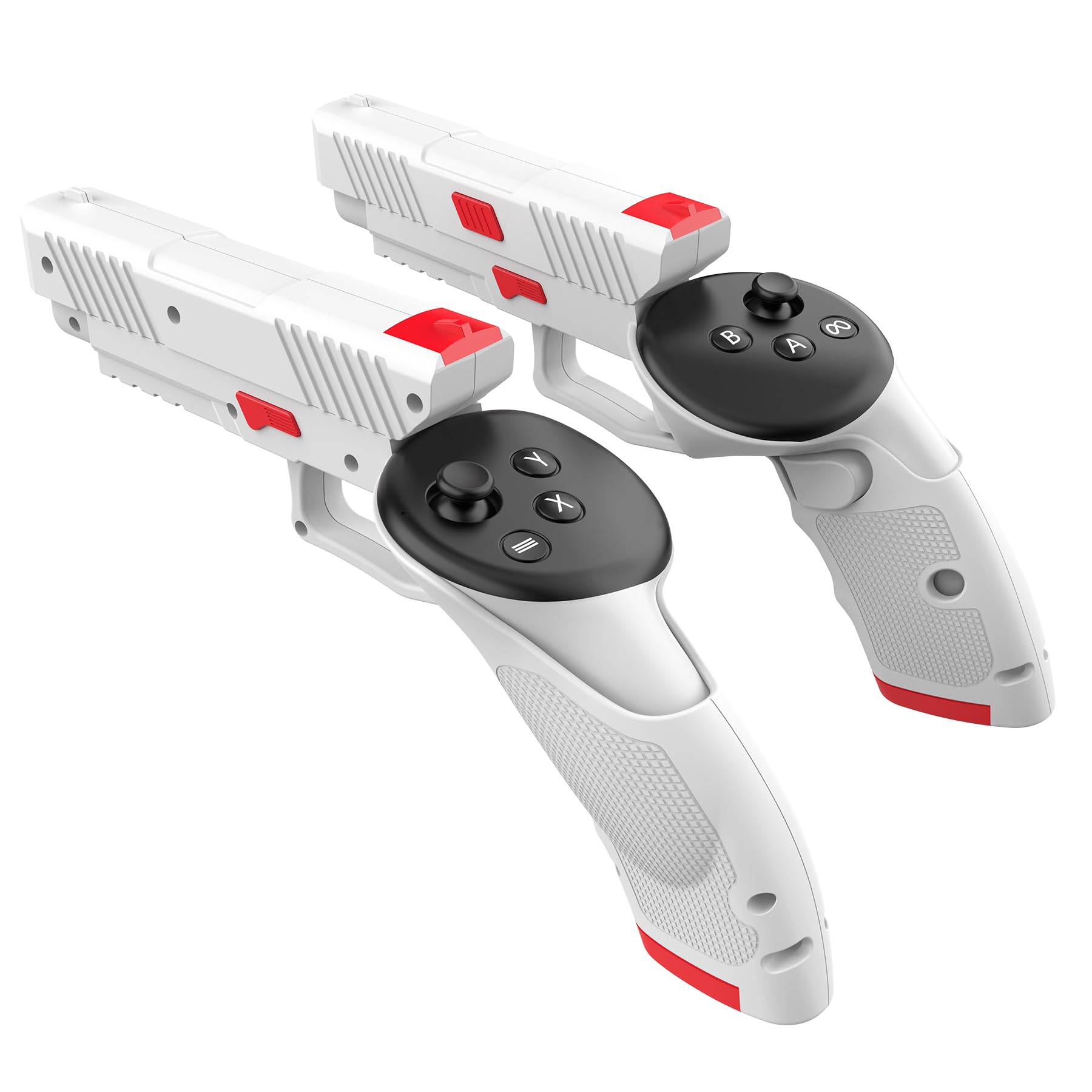 YRXVW Weighted PistoI Grip VR Stock Controller Accessories for Oculus/Meta Quest 3s/3, Anti Slip Handle Enhances FPS Games Experience Holding Feels