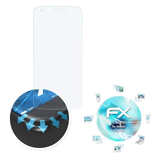 atFolix Schutzfolie passend für DOOGEE Y100 Pro Folie, ultraklare und Flexible FX Displayschutzfolie (3X)