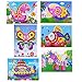 Oveelando6in1#1,mosaics Sticky Elephant,fish,dinosaur,spaceship,pegasus,butterfly Card,sheet,pictures for Kids Peel,stick,display,mosaic Sticker
