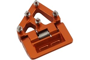 POWERMOTOR Motorcycle Folding Rear Brake Pedal Step Tip Plate,Dirt Bike CNC Rear Brake Pedal Plate For 125-501 TE/TE i/FE/TX/FX/TC/FC GasGasEX/EC/MC 125-500XC/XCF/XCW/SX/SXF/EXC/EXCF/TPi/6D 17-22(Orange)
