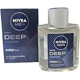 NIVEA Men Deep Comfort After Shave Lotion, 100 ml | Refreshing and Soothing Post-Shave Formula for Sensitive and Normal Skin, Fast-Absorbing Men&rsquo;s Grooming Essential with Subtle Masculine Scent