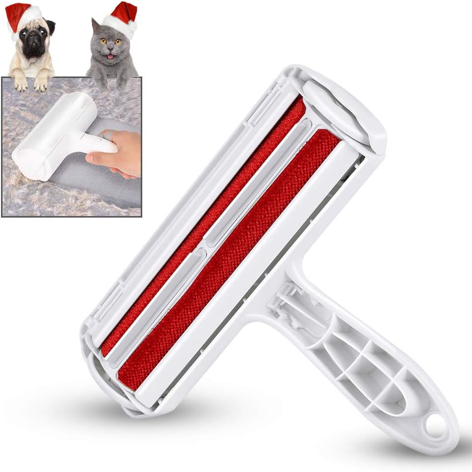 FEALING Pet Hair Remover, Reusable Lint Roller, Easy to Clean Pet Hair Removal, Handy Cleaning Brush and Self-Clean Lint Roller, Cat Dog Hair Remover for Furniture, Bedding, Bedding, Sofa, Carpet