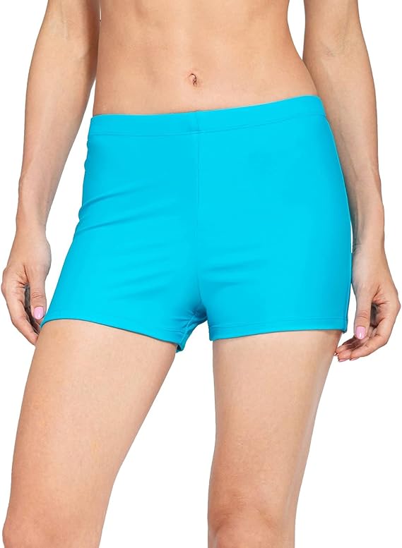 BALEAF Women's Basic High Waisted Boy Short Swim Bikini Bottom with
