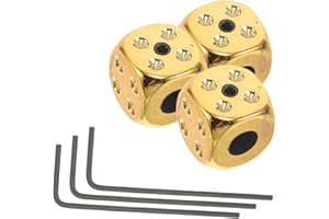 GLSTOY 3 Set Dice Guitar Knobs with Wrench for Electric and Acoustic Guitars Replacement Volume and Tone