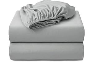 Hotella 2PC King Fitted Sheet Only,78x80inch,100% Microfiber Ultra Soft Hotel Quality Bottom Sheet,14" Deep Pocket,Wrinkle and Fade Resistant，Light Gray