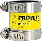 Fernco 3003-150 1-1/2-Inch copper to 1-1/2-Inch copper or 1-1/4-Inch plastic Proflex Specialty Coupling