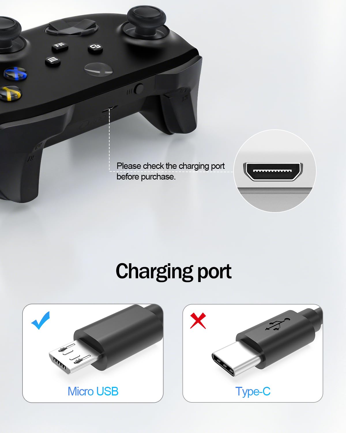 Superer Micro USB Charger Cable Fit for PS4 Controller, DualShock 4, Xbox One S X, Roku Streaming Stick Express Premiere+, Fire TV Stick, Fit for Android Phone, Kindle Tablet Data Sync Power Cord