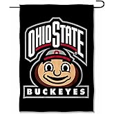 College Flags & Banners Co. Ohio State Buckeyes Brutus Mascot Head Garden Flag