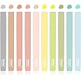 Vitoler Bible Highlighters with Soft Chisel Tip,10Pcs,Aesthetic No Bleed Dry Fast Easy to Hold, Bible Highlighters,Cute Highlighters for School Office Supplies