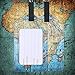 Lizimandu PU Leather Luggage Tags Suitcase Labels Bag Travel Accessories - Set of 2 (World Map)