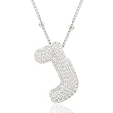 CCINPPY Letter Necklace, 14k Gold Plated Bubble