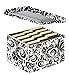 Snap-N-Store File Box, Letter/Legal Size, Black and White Scroll (SNS01835)