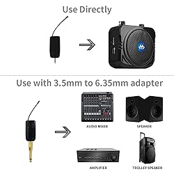 Wireless Microphone System for 2 People, 2.4G Dual